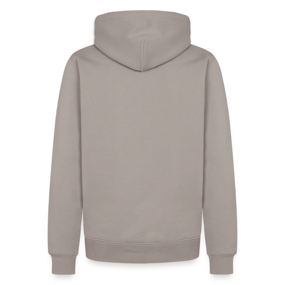 Männer Premium Bio Hoodie Rückansicht mit Kapuze