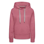 Frauen Premium Bio Hoodie Vorderansicht mit Kängurutasche und Kapuze