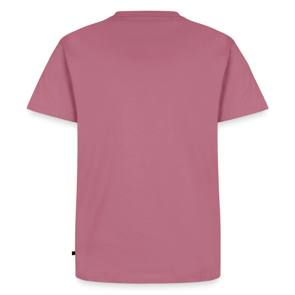 Männer Premium Bio T-Shirt Rückansicht mit Doppelnaht am Saum
