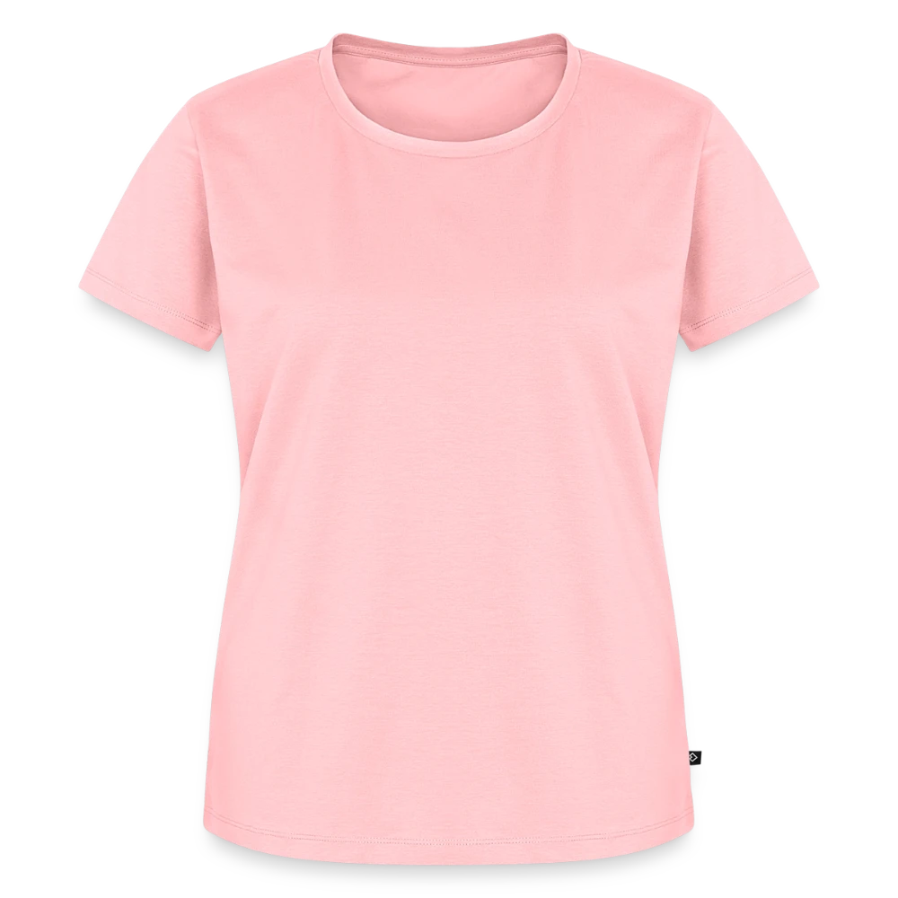 Frauen Premium Bio T-Shirt Vorderansicht mit weitem Halsausschnitt
