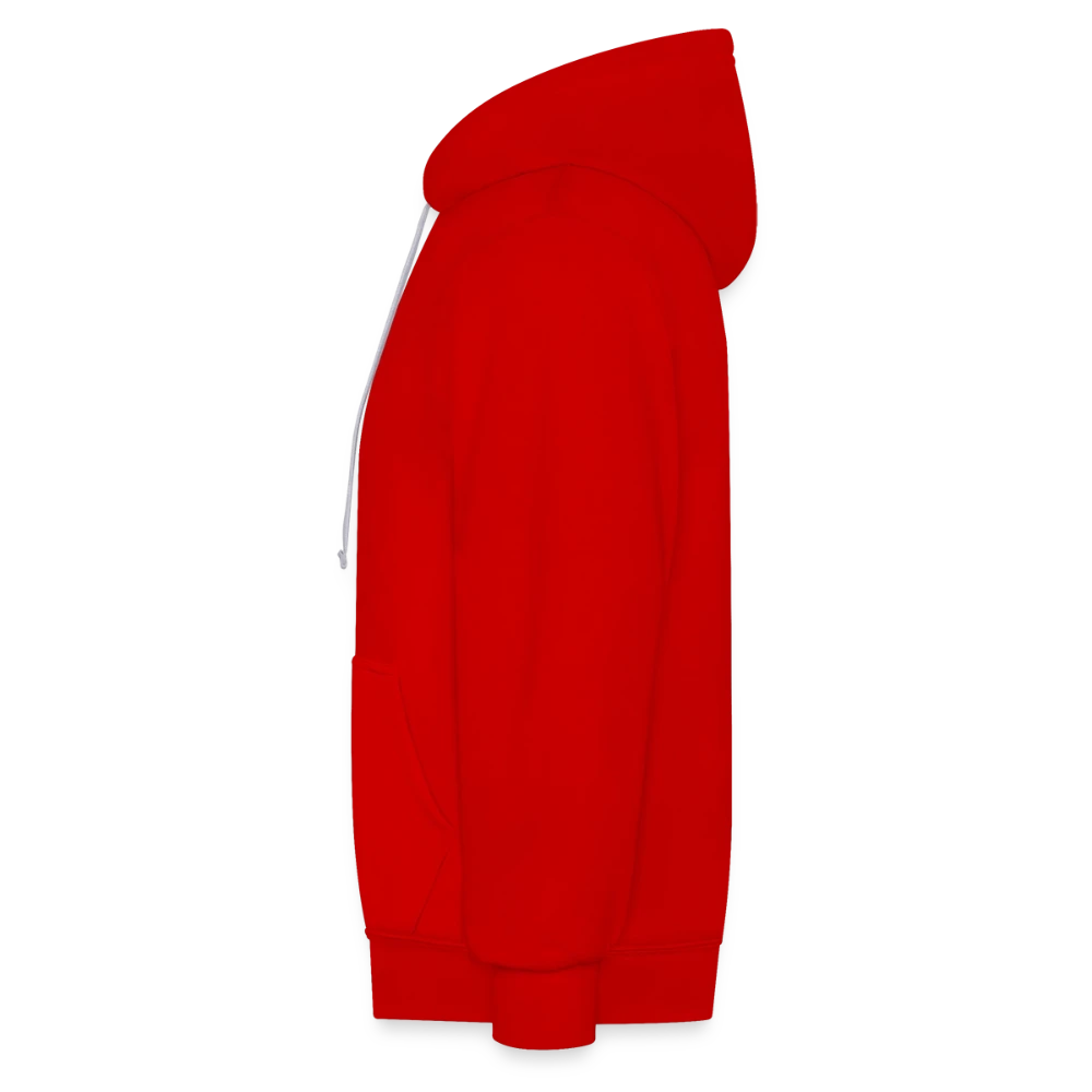 Kontrast-Hoodie seitlich links mit Kontrastkordel