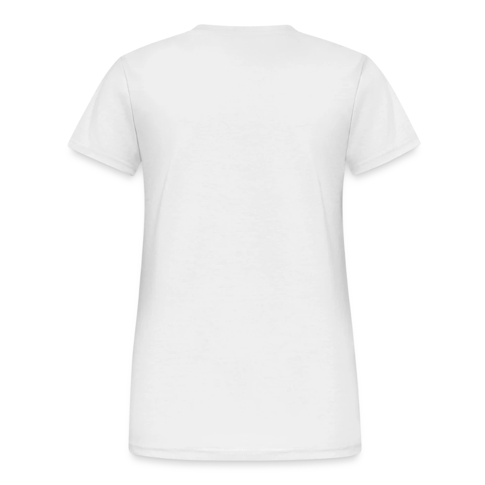 Rückansicht des Gildan Heavy T-Shirts mit Schulter-zu-Schulter-Nackenband
