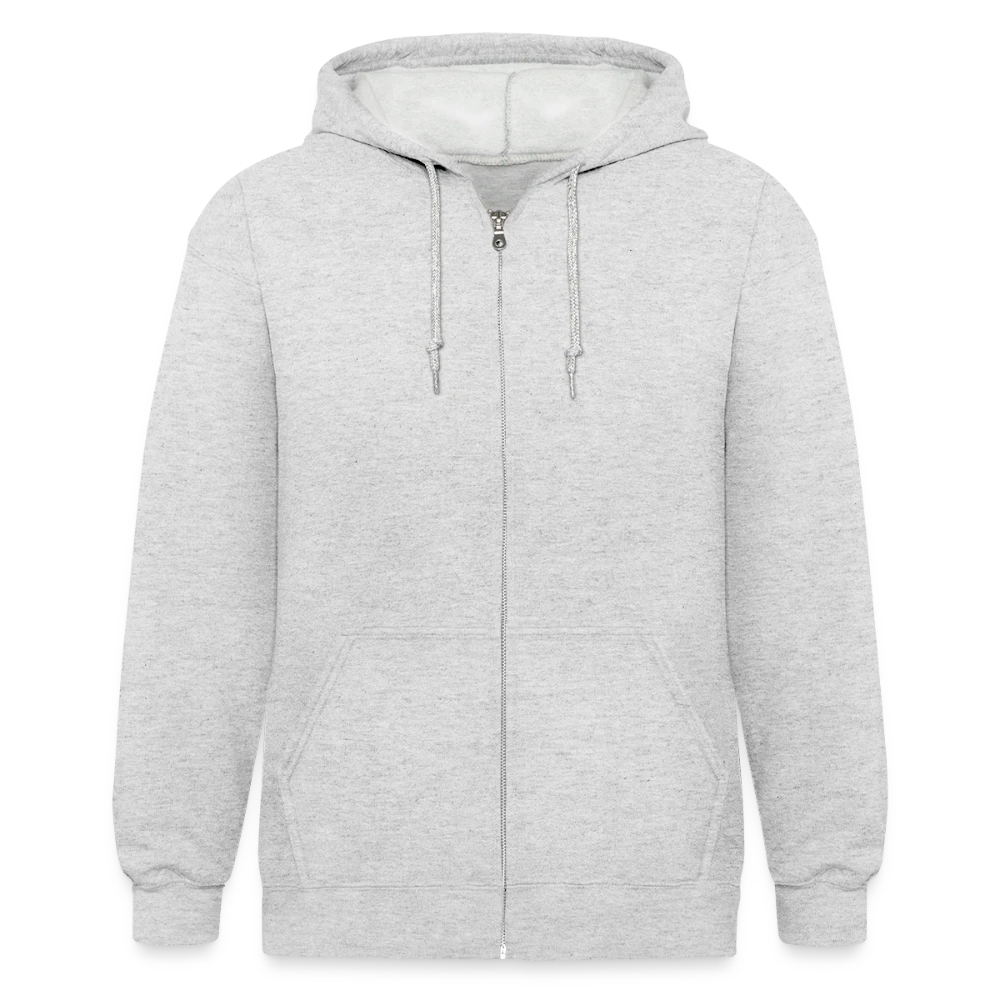 Unisex Heavyweight Kapuzenjacke mit Reissverschluss und Kängurutaschen, Vorderansicht