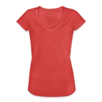 Frauen Vintage T-Shirt mit V-Ausschnitt im Destroyed Look – Vorderansicht