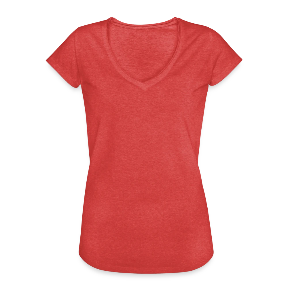 Frauen Vintage T-Shirt mit V-Ausschnitt im Destroyed Look – Vorderansicht