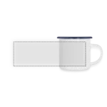 Panorama Emaille-Tasse im Retro-Look mit Edelstahlrand