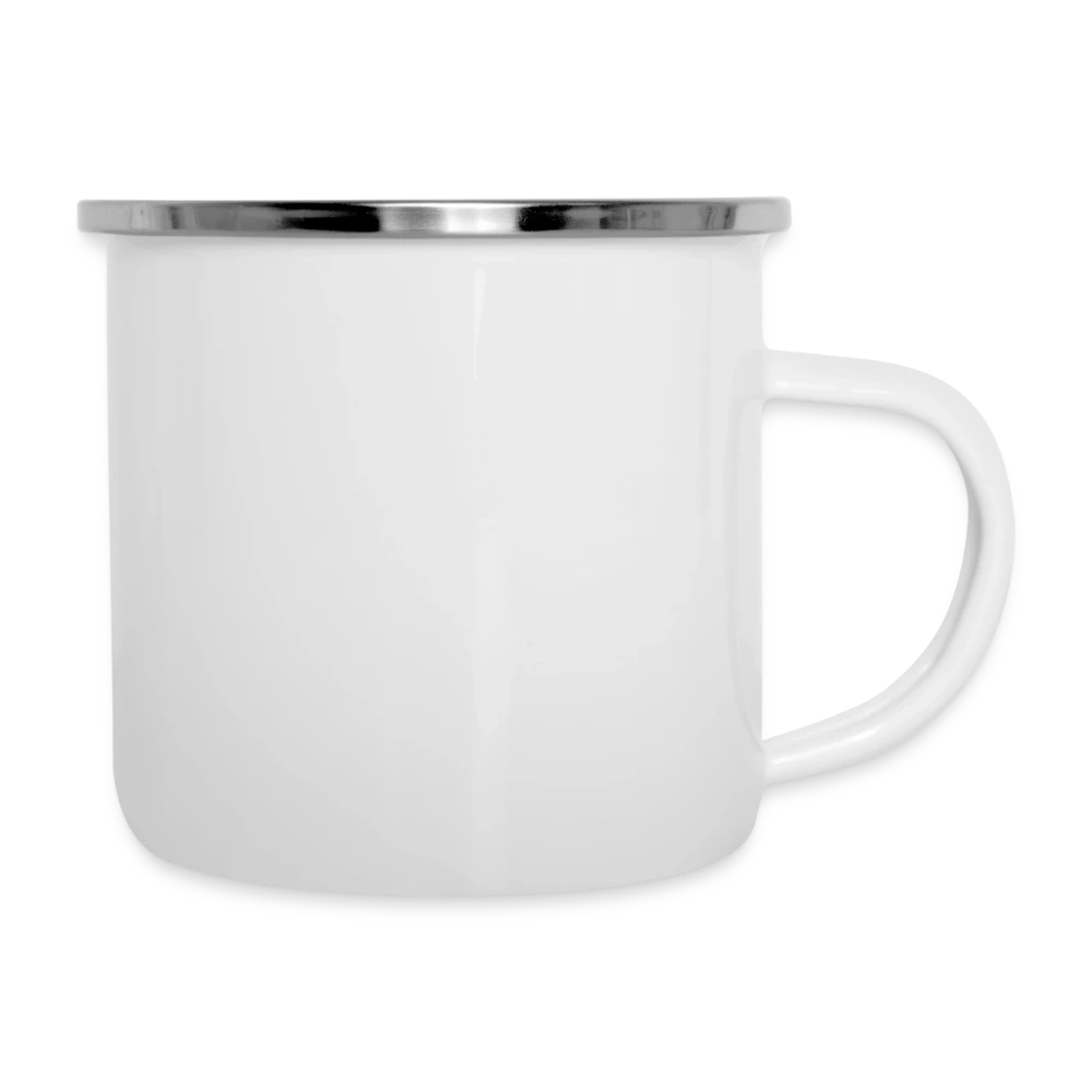 Emaille-Becher seitlich mit Henkel rechts