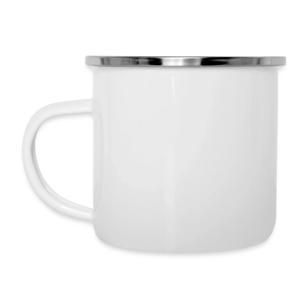 Emaille-Becher seitlich mit Henkel links