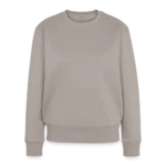 Frauen Premium Bio Pullover Vorderansicht mit Rundhals und Rippbündchen
