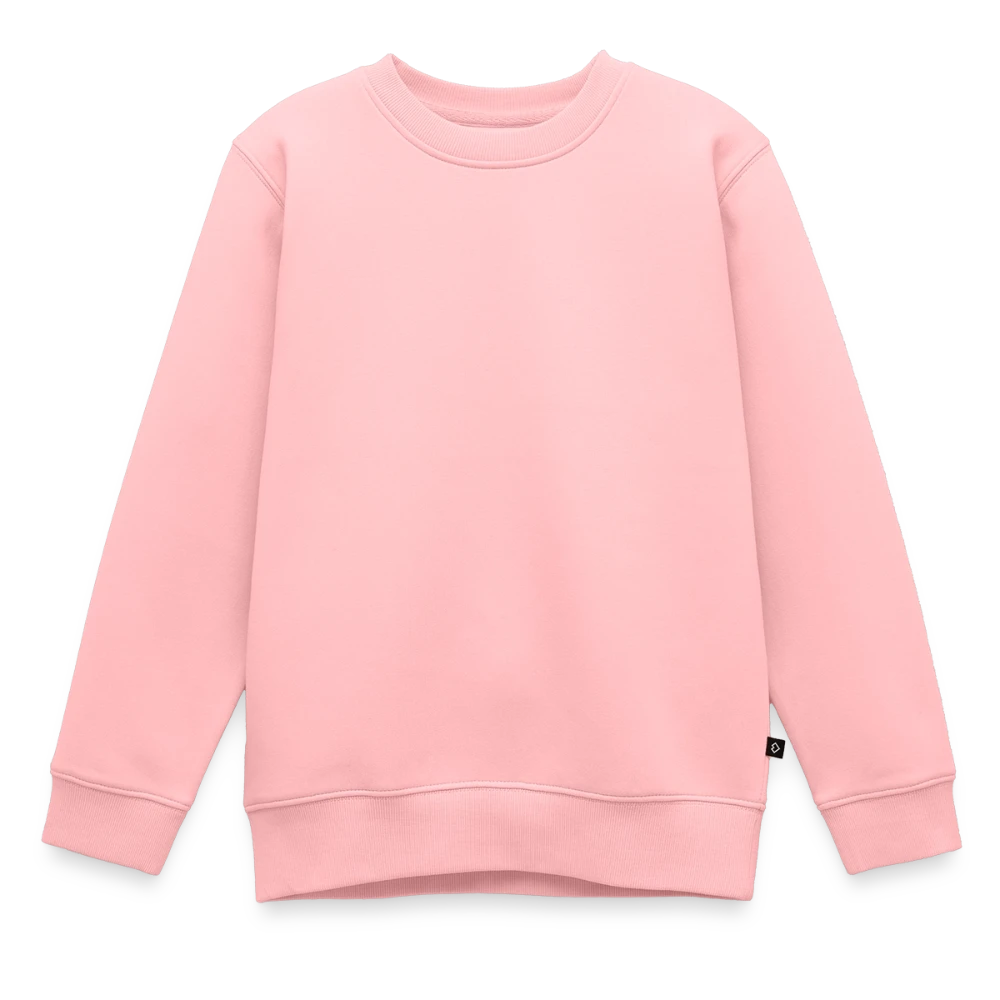 Kinder Premium Organic Sweatshirt Vorderansicht mit Crew Neck