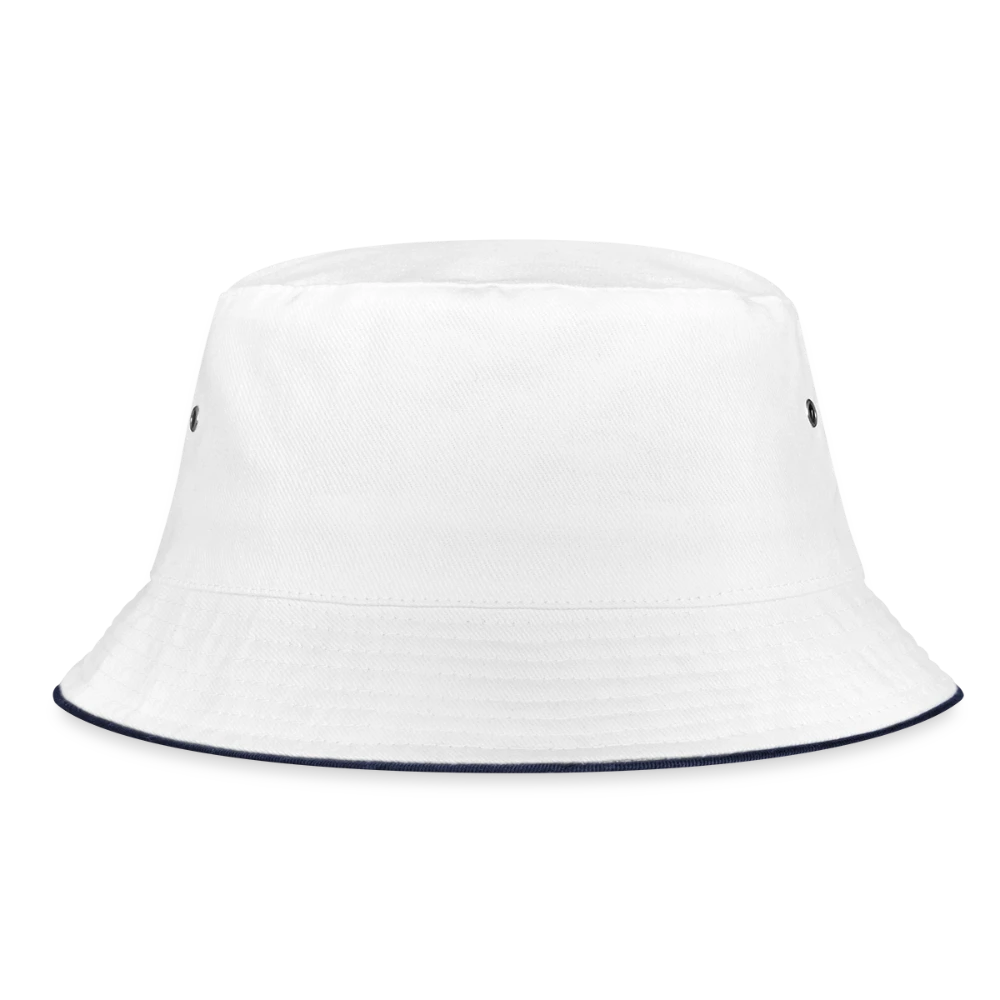 Bucket Hat aus Baumwolle Vorderansicht mit Krempe