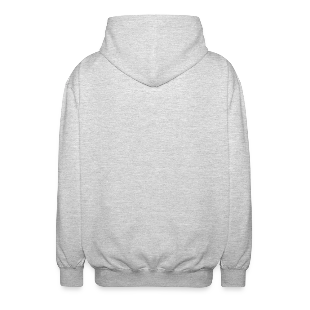 Rückansicht der Unisex Kapuzenjacke mit Doppelnaht-Details