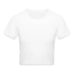 Frauen Cropped T-Shirt Vorderansicht mit Rundhalsausschnitt