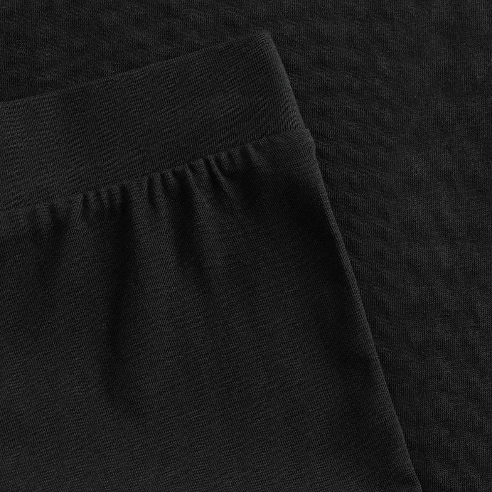 Nahaufnahme Baumwoll-Elasthan-Mix der Jersey Leggings