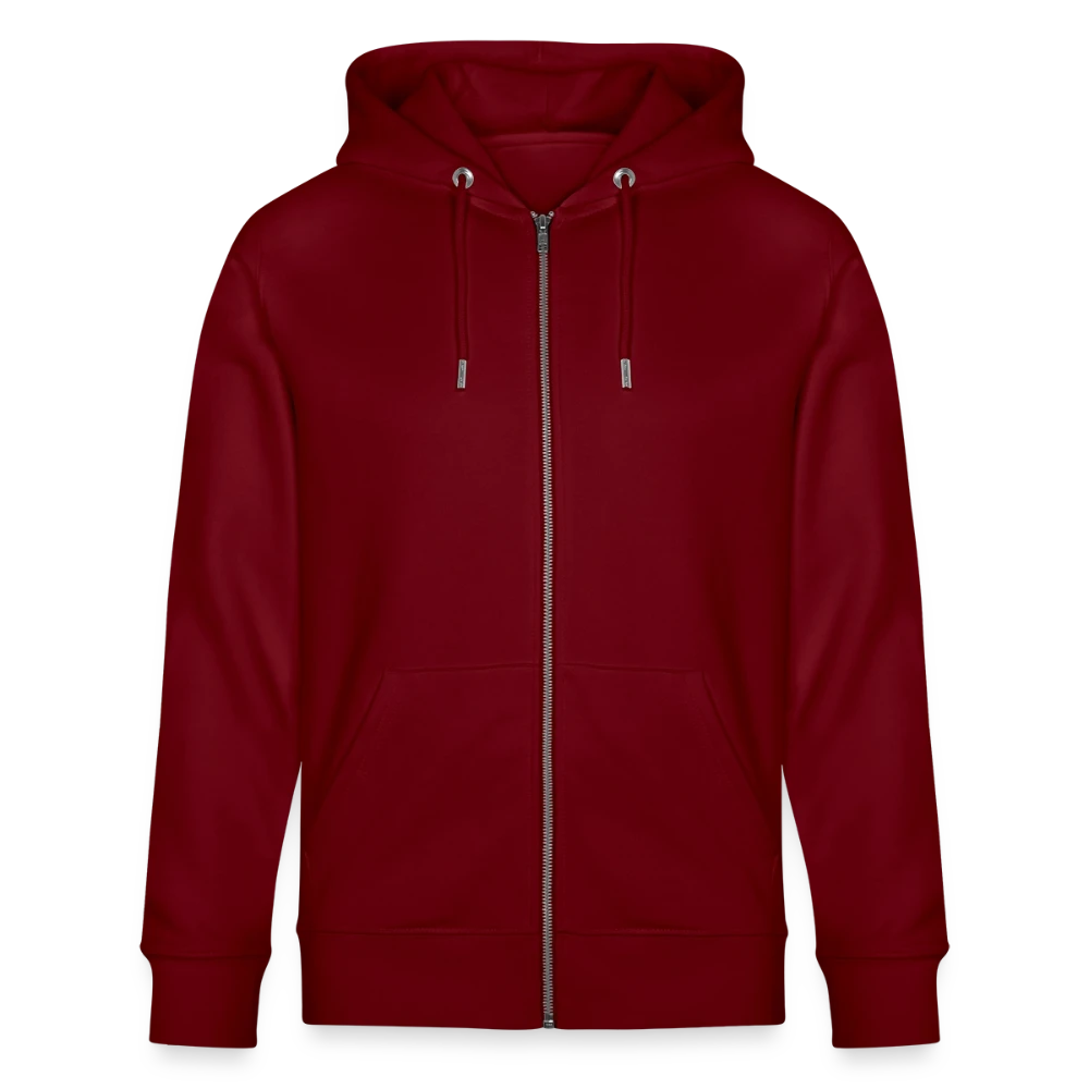 Stanley/Stella Cultivator Bio-Kapuzenjacke Vorderansicht mit Metallzipper