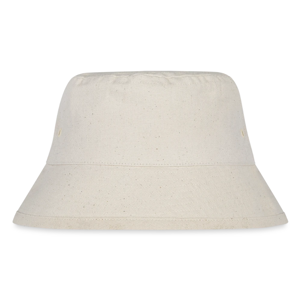Stanley/Stella recycelter Bucket Hat von vorne mit gestickten Ösen