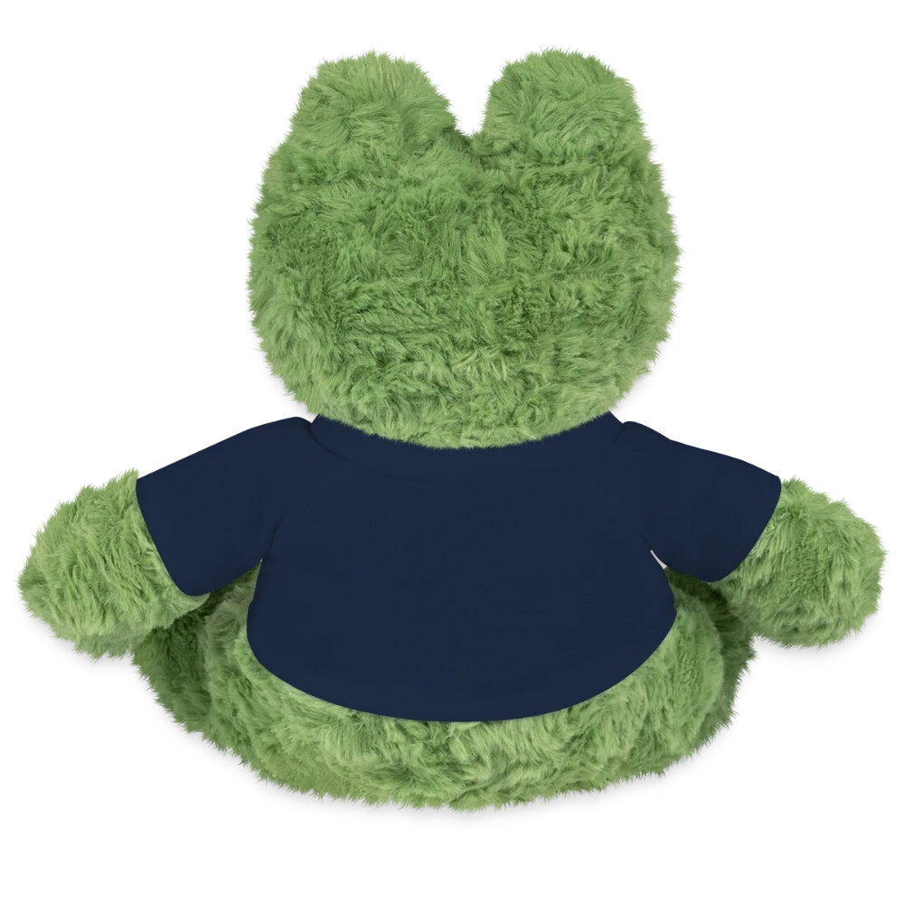 Plüschfrosch Torge von hinten mit langflorigem Fell