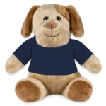 MiniFeet Kuschelhund Helge mit samtigem Plüschfell und Knopfaugen von vorne