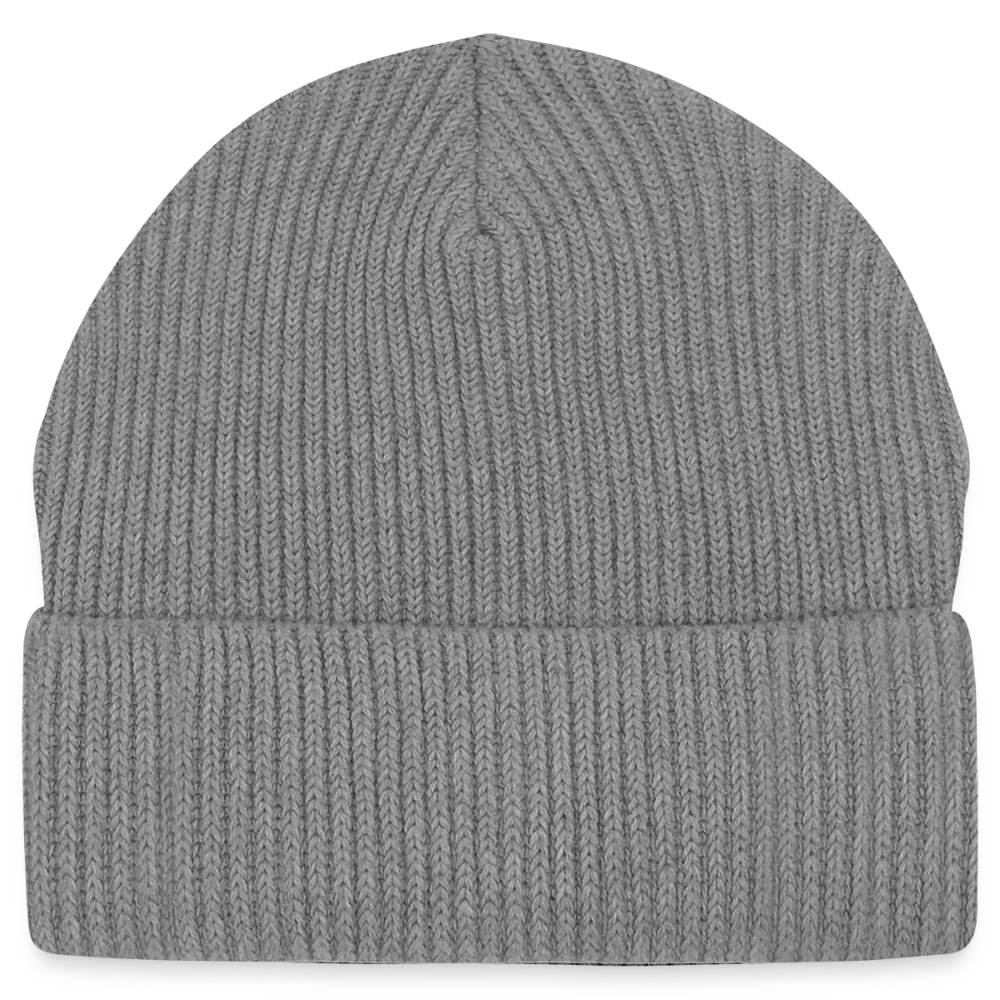 Stanley/Stella Fisherman Beanie aus Bio-Baumwolle in Frontansicht mit Umschlag