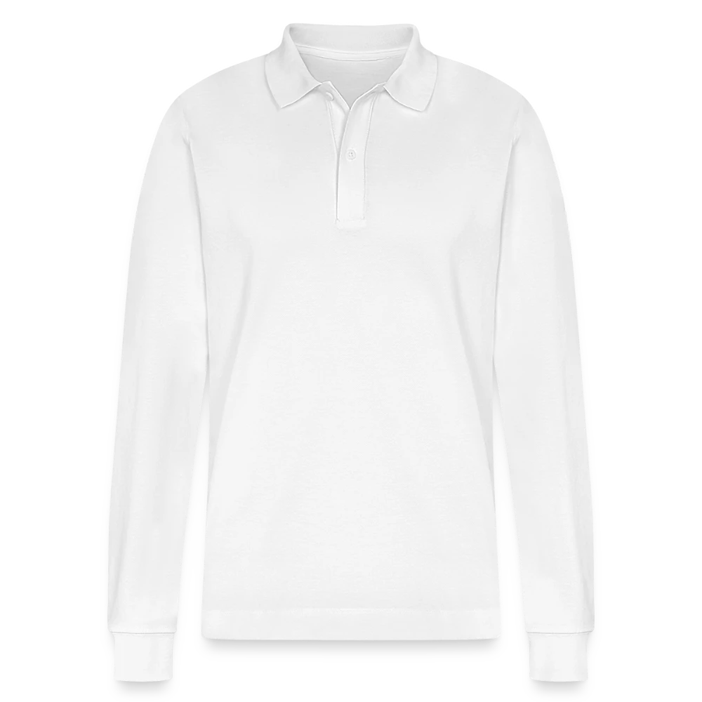 Stanley/Stella Prepster Langarm-Poloshirt Vorderansicht mit Polokragen