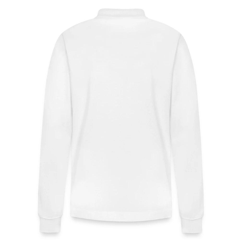 Bio-Langarm-Poloshirt Prepster Rückansicht mit gerader Passform