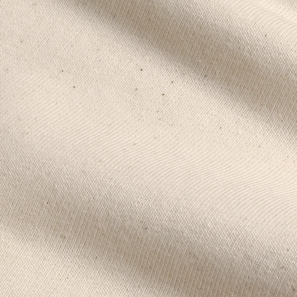 Detailaufnahme Bio-Baumwolle Sweat-Stoff 280 g/m² mit recyceltem Polyester