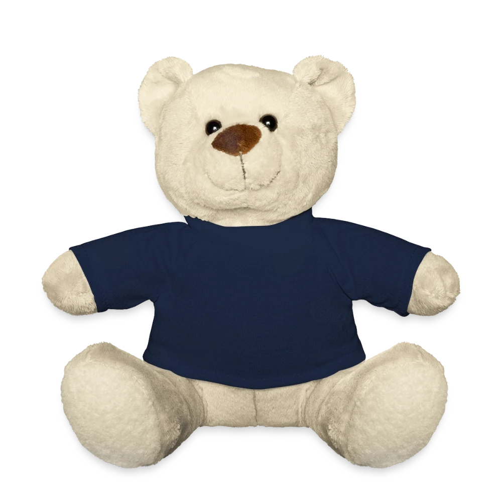MiniFeet Teddy mit weissem T-Shirt zum Bedrucken, Frontansicht