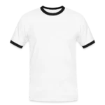 Männer Kontrast-T-Shirt Vorderansicht mit farblich abgesetztem Rundhalsausschnitt