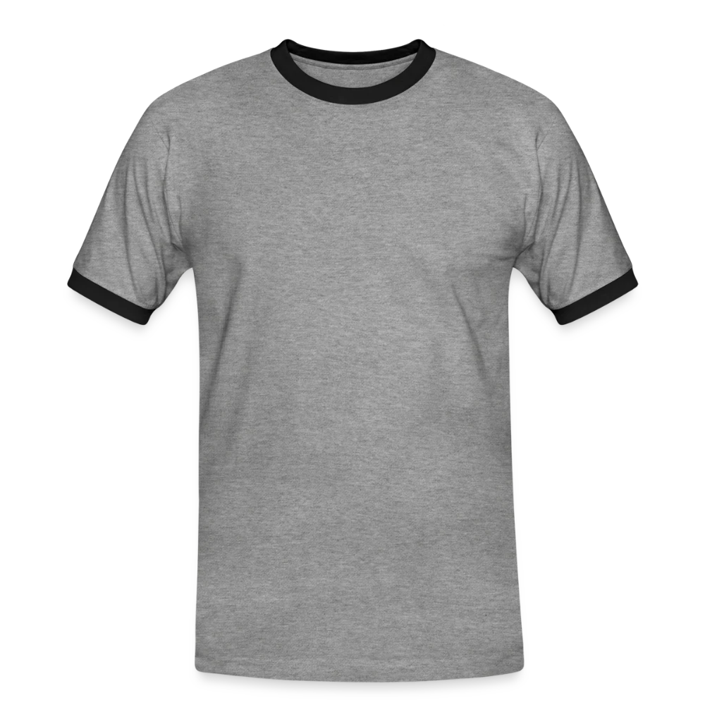 Männer Kontrast-T-Shirt mit farblich abgesetztem Rundhalsausschnitt – Vorderansicht