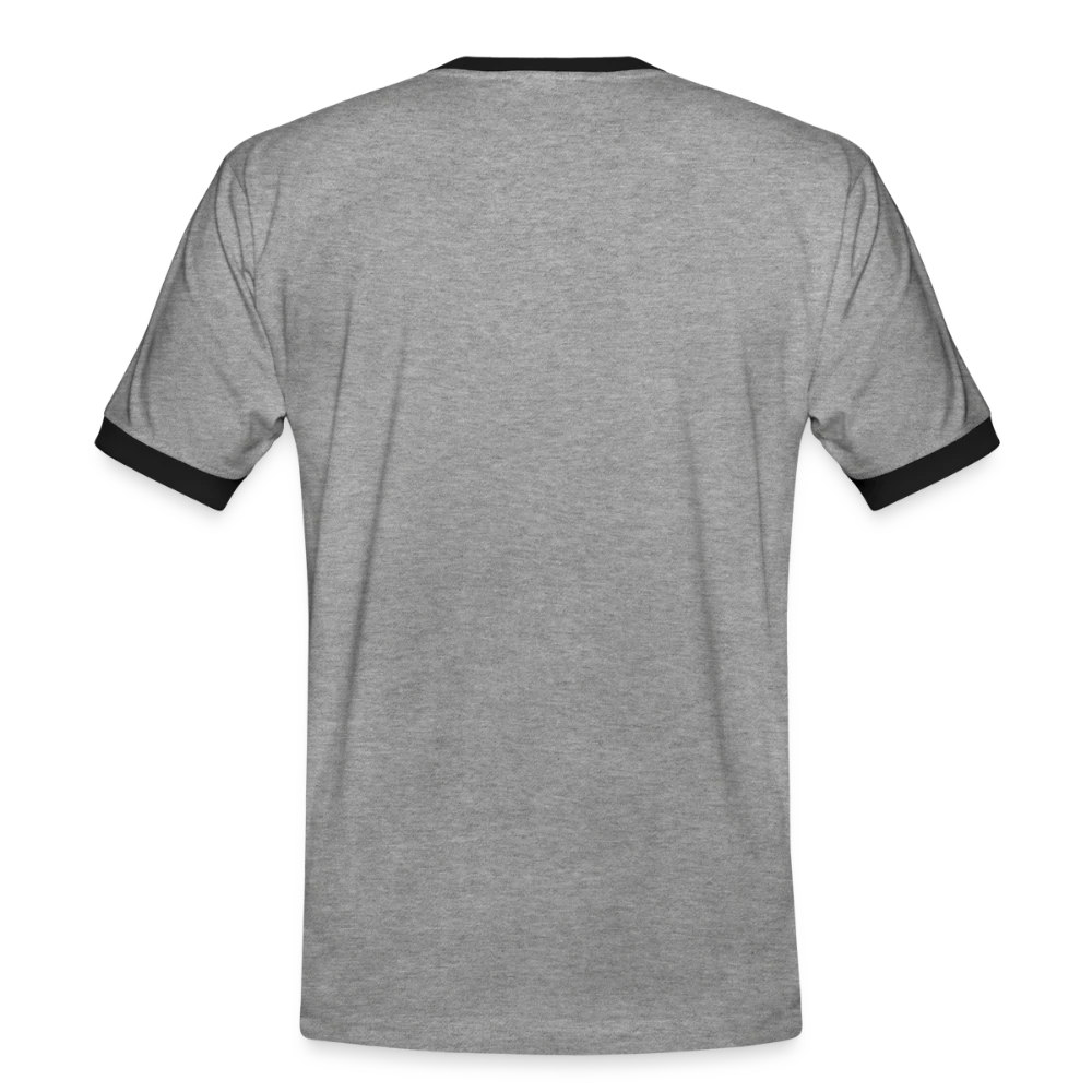 Kontrast-T-Shirt für Männer Rückseite mit Kontrastsäumen an den Ärmeln