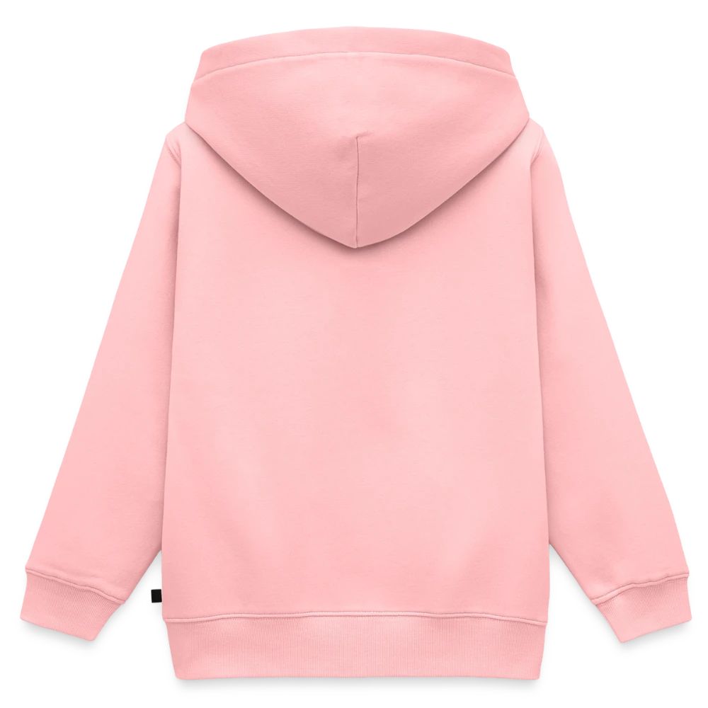 Kinder Premium Organic Zip Hoodie Rückansicht mit Kapuze