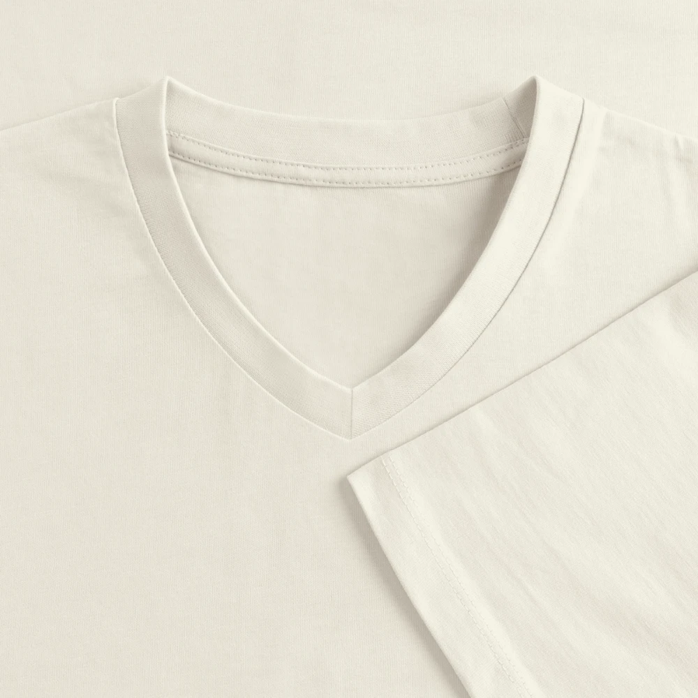 Männer Premium Bio T-Shirt mit V-Ausschnitt Innenetikett
