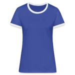 Frauen Kontrast-T-Shirt Vorderansicht mit abgesetztem Rundhalsausschnitt