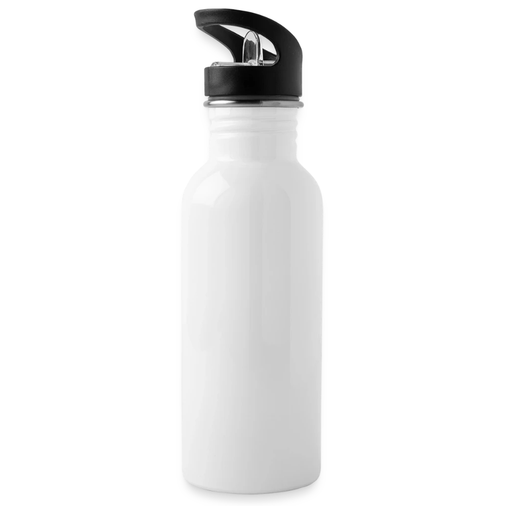 Trinkflasche mit Karabiner-Öse seitlich fotografiert