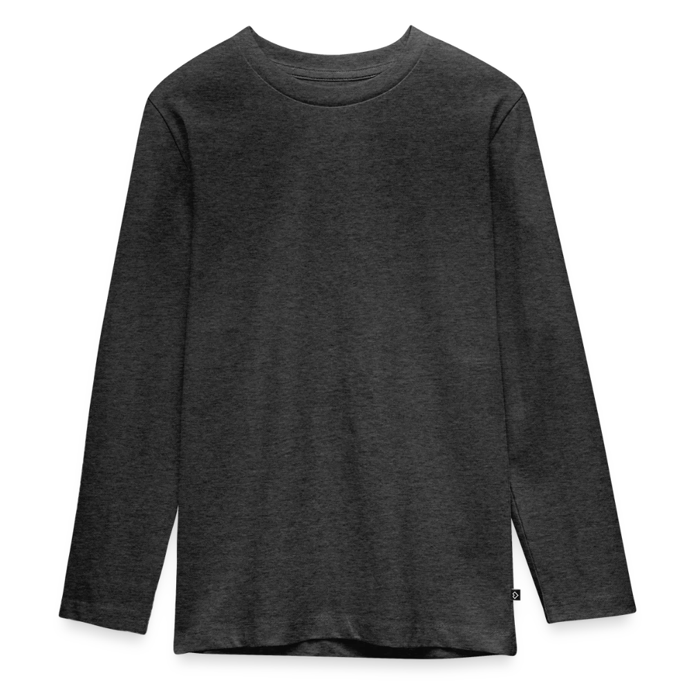 Teenager Premium Bio Langarmshirt Vorderansicht zum Gestalten