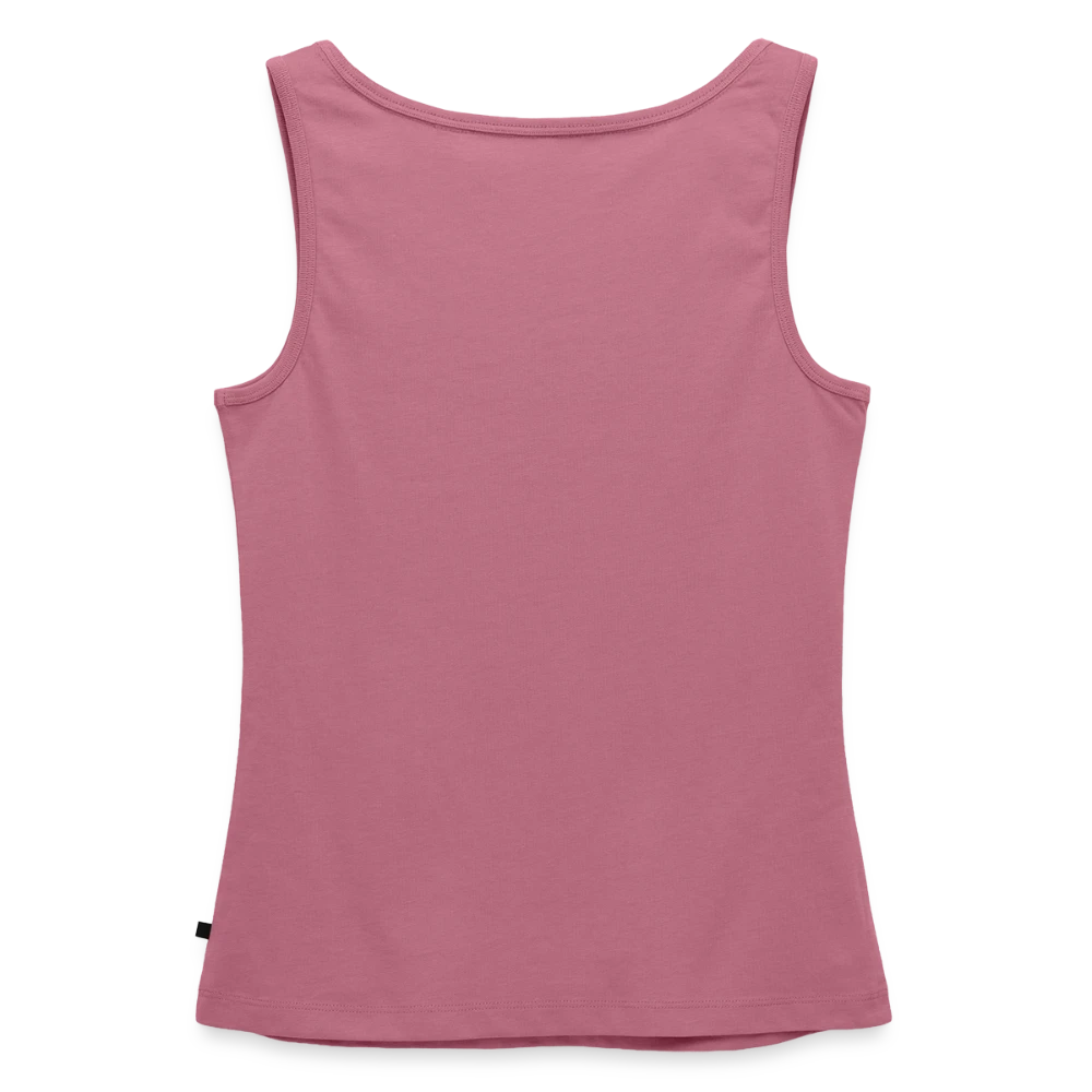 Frauen Premium Organic Tank Top Rückansicht mit Doppelnaht-Saum