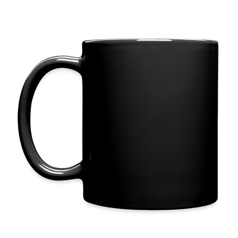 Seitenansicht der Keramiktasse von links, glänzende Glasur