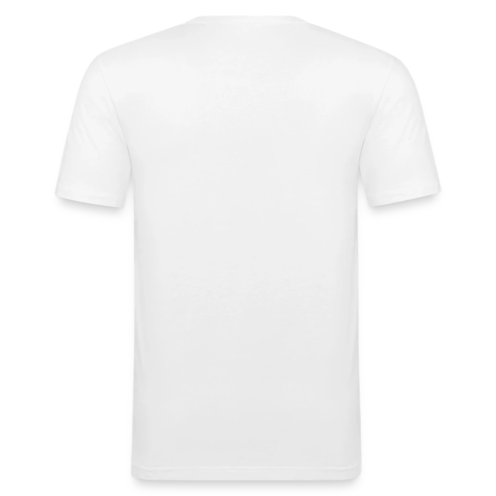 Slim Fit T-Shirt Rückansicht mit schmaler Silhouette und glatter Druckfläche
