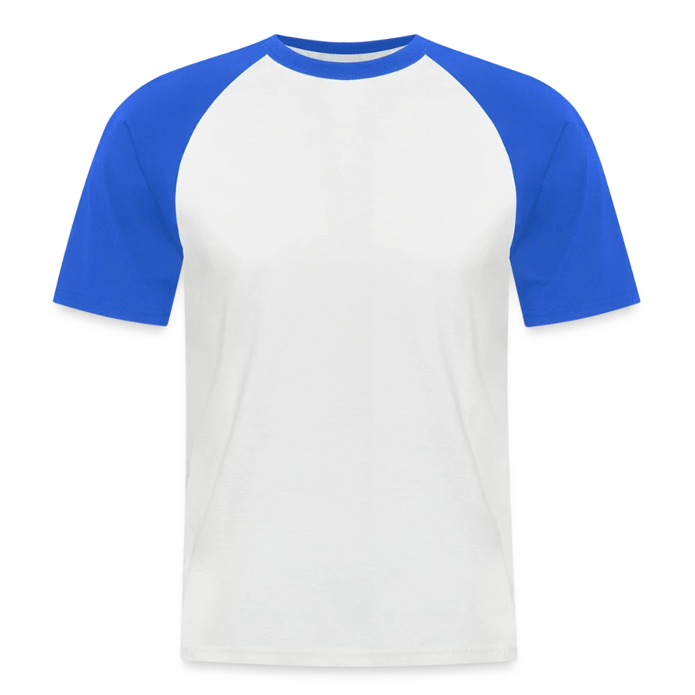 Männer Baseball-T-Shirt mit kontrastfarbigen Raglan-Ärmeln Vorderansicht