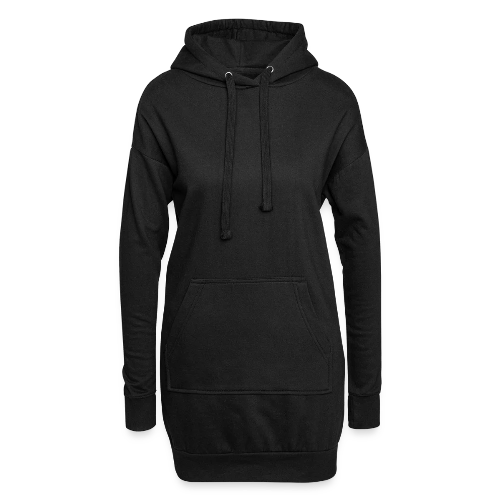 Hoodie-Kleid in Kleidlänge mit Kängurutasche – Vorderansicht