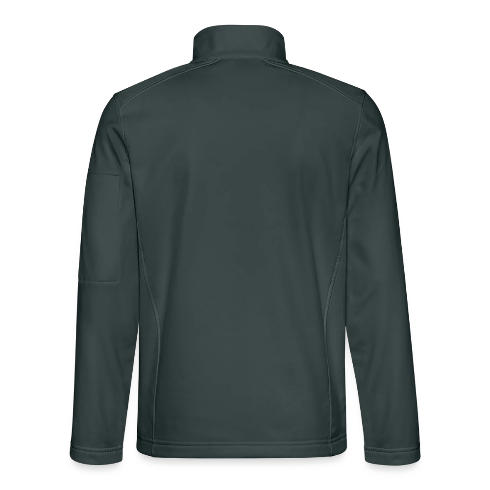 Rückansicht der Kariban Softshelljacke mit grosser Druckfläche