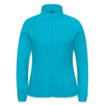 Damen Fleecejacke North in Frontansicht mit Stehkragen und Reissverschluss