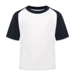Kinder Baseball T-Shirt mit Raglanärmel in Kontrastfarbe – Vorderansicht