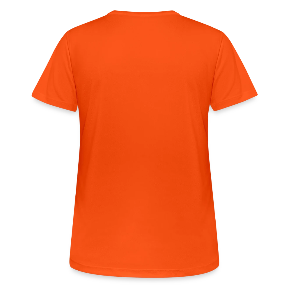 Atmungsaktives Damen Sport-Shirt Rückansicht mit Druckfläche