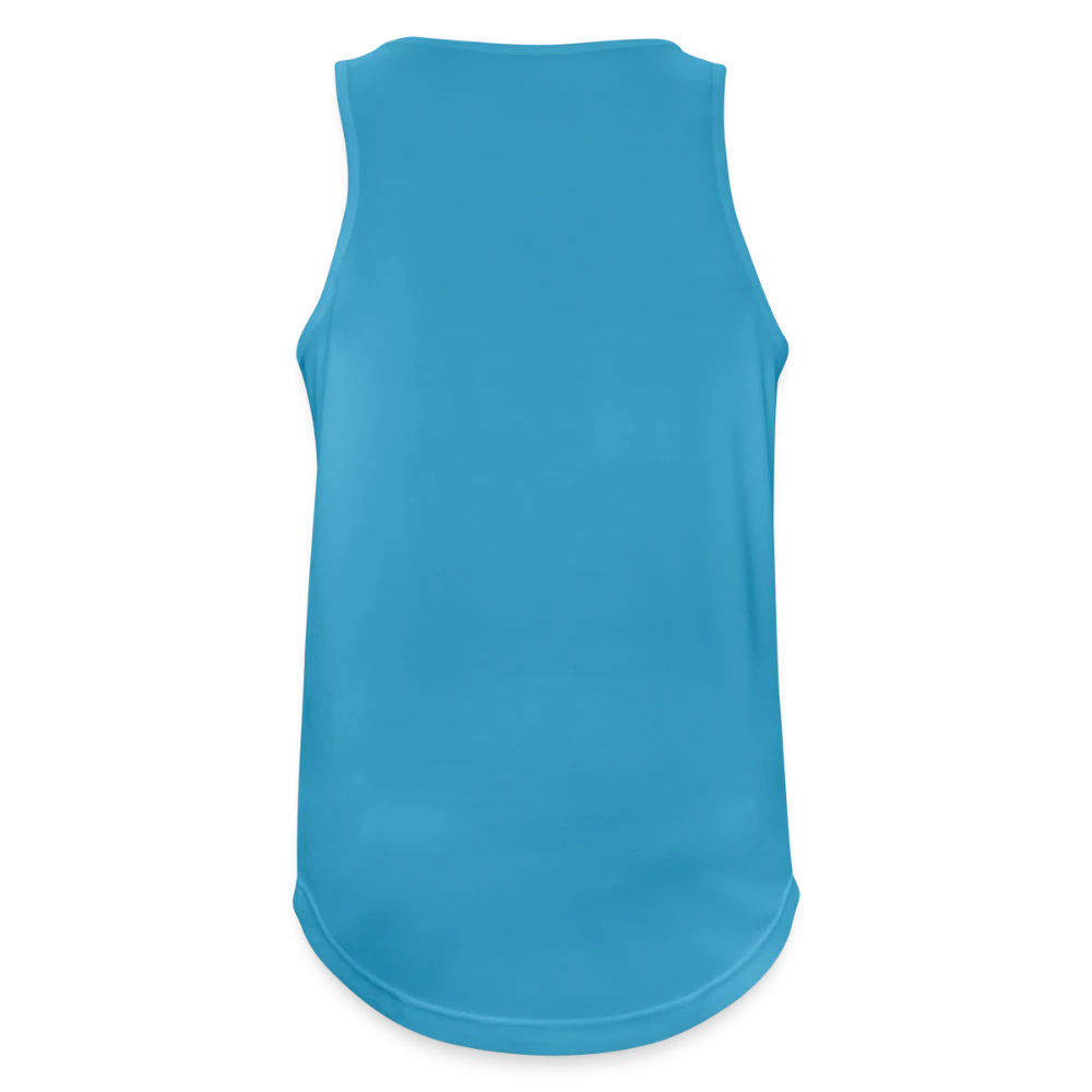 Tank Top Rückansicht mit verlängertem Saum für Bewegungsfreiheit beim Sport