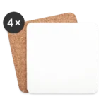 Untersetzer 4er-Set aus glänzender Hartfaser mit individuellem Druck