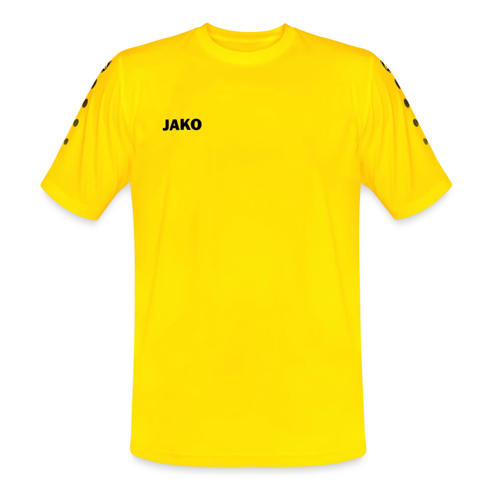 Jako Trikot Team in Uni-Optik, Vorderansicht mit Rundhals-Rippkragen