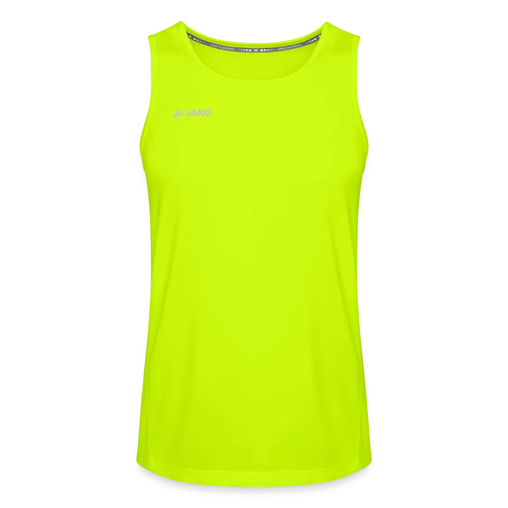 JAKO Männer Tanktop Run 2.0 Vorderansicht mit Rundhalskragen und Logo auf der Brust