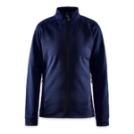 CRAFT ADV Unify Frauen Jacke Vorderansicht mit hohem Kragen und zwei Taschen