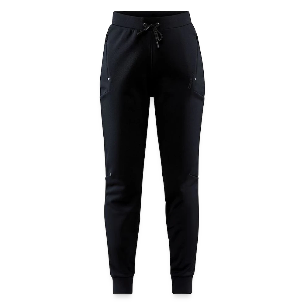 CRAFT ADV Unify Frauen Freizeithose Vorderansicht mit Kordelzug und Reissverschlusstaschen